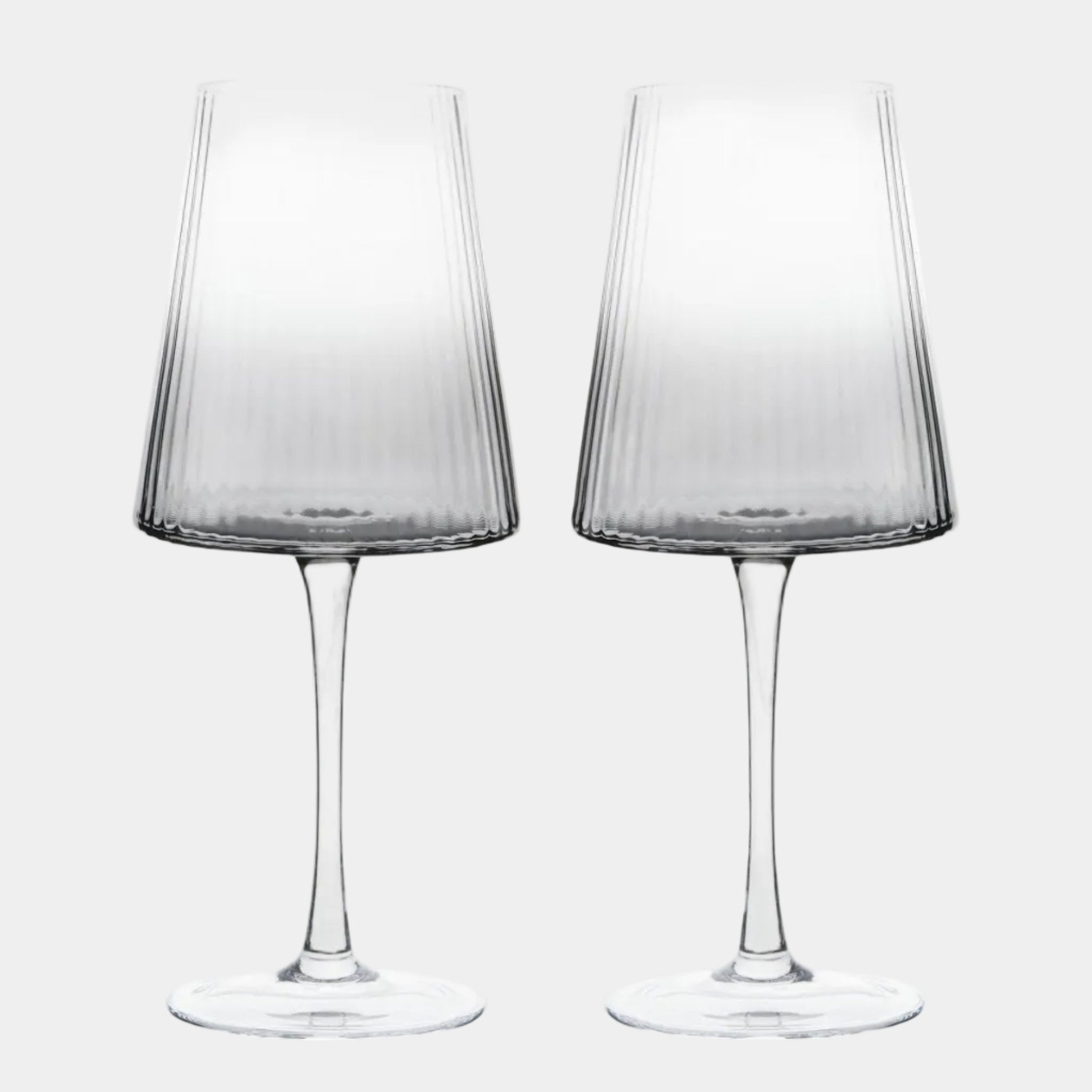 Anton Studio Designs Empire - Smoke Ombre Wine Glasses, Set of 2