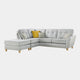 Small Chaise LHF With Free Footstool In Fabric Spirit