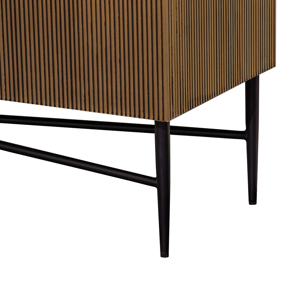 4 Door Sideboard With Black Marble Top