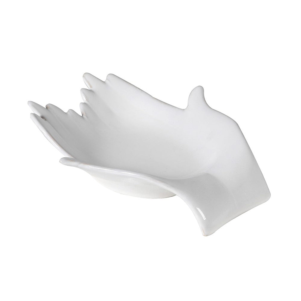 Open Hands Dish White