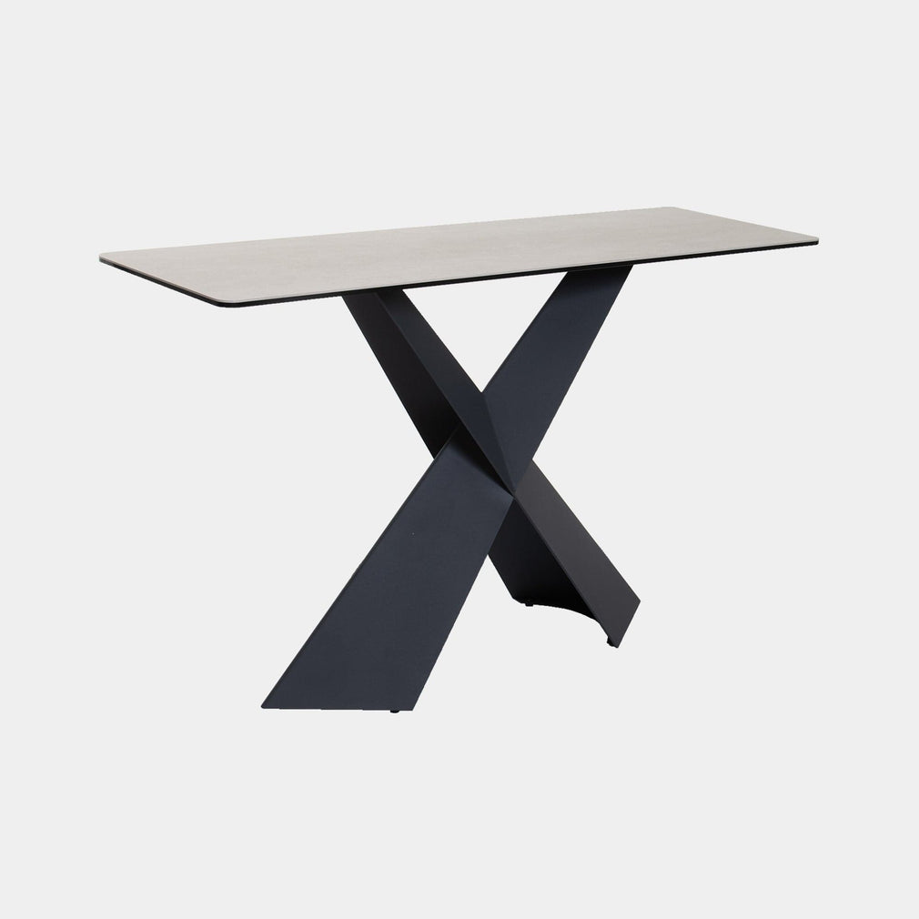 130cm Console Table With Salt White Ceramic Top