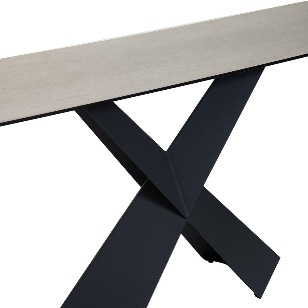 130cm Console Table With Salt White Ceramic Top