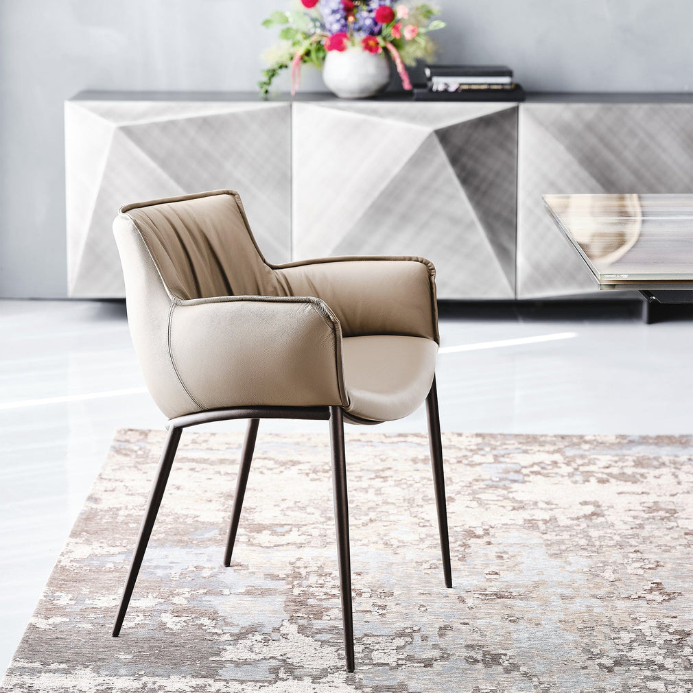 Chair In Soft Leather & GFM18 Bronze Frame