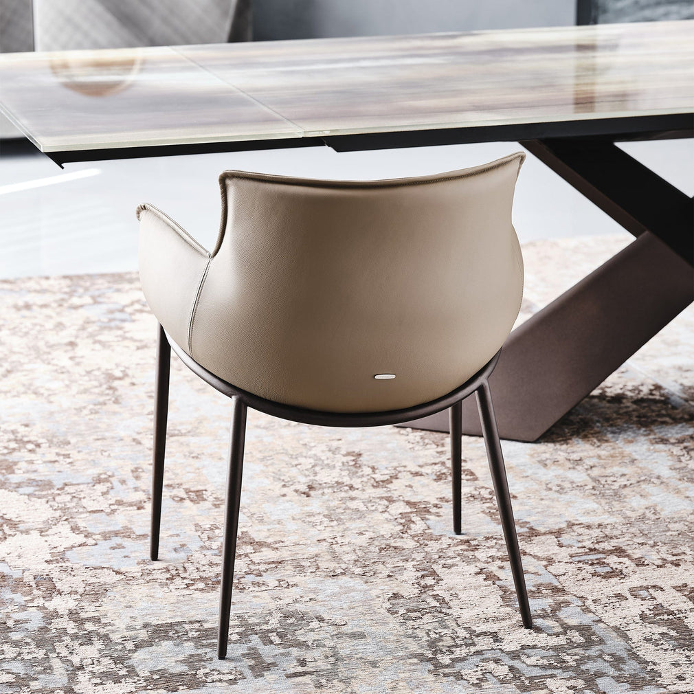 Chair In Soft Leather & GFM18 Bronze Frame
