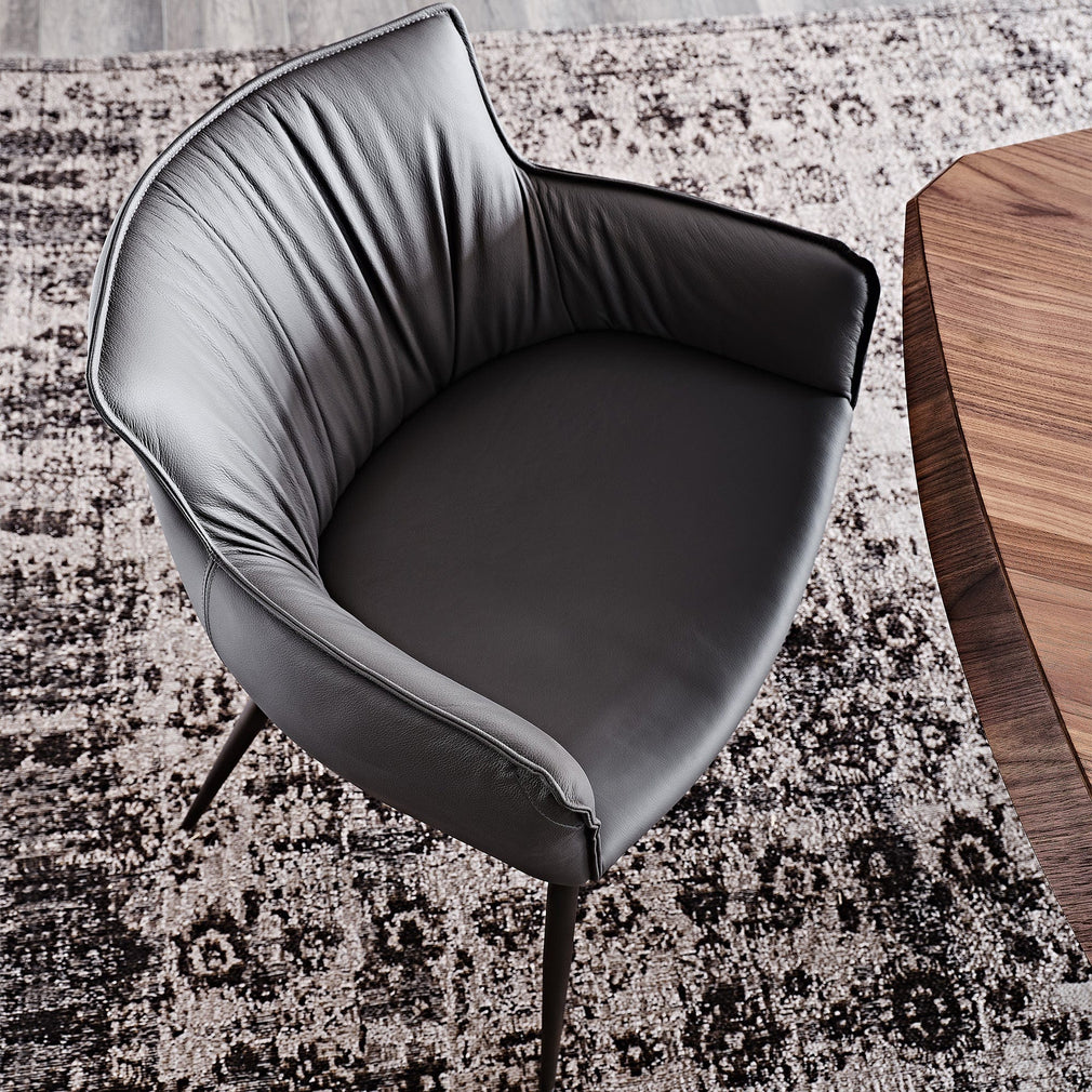 Chair In Soft Leather & GFM18 Bronze Frame