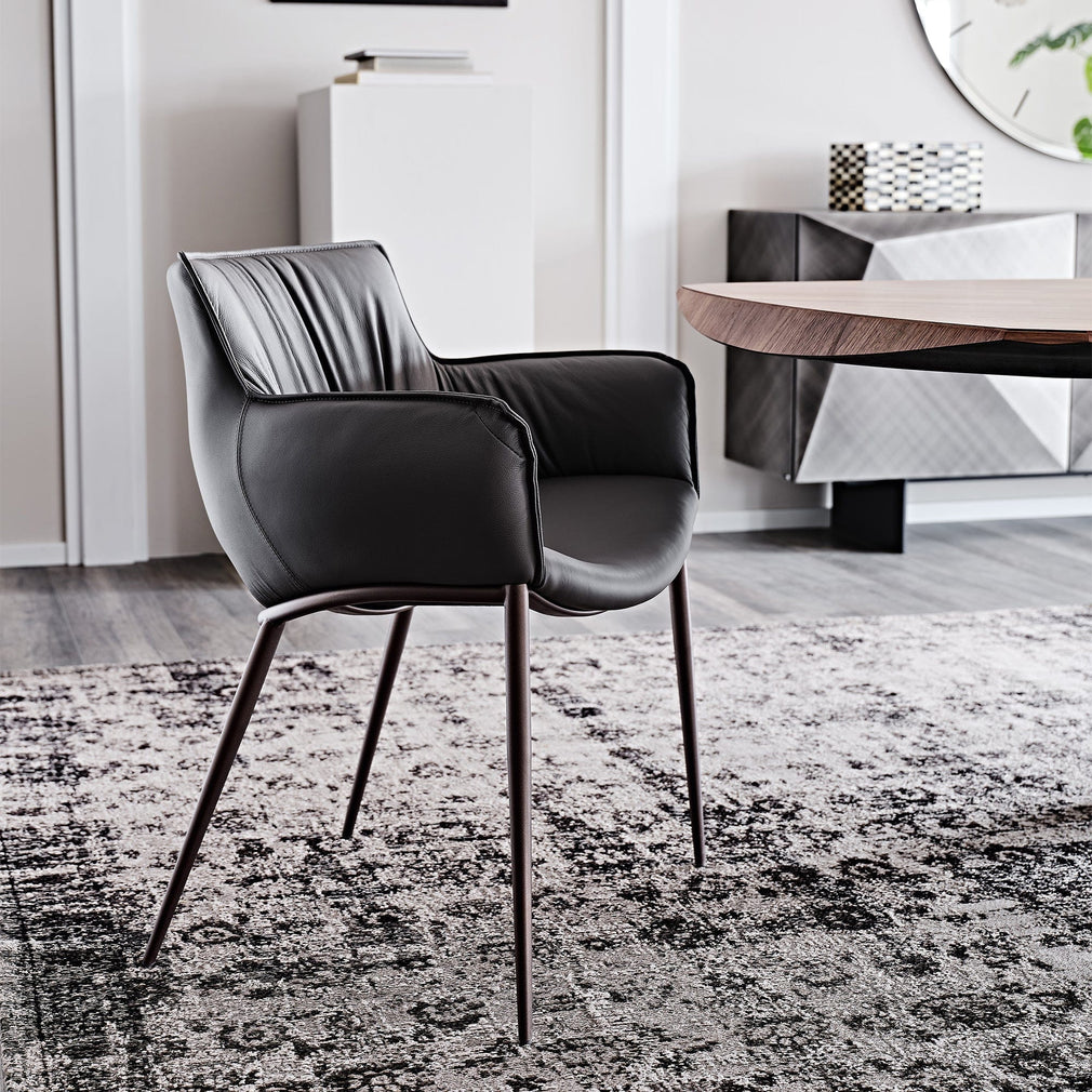 Chair In Soft Leather & GFM18 Bronze Frame