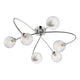 Bardo 6 Light Semi Flush Chrome