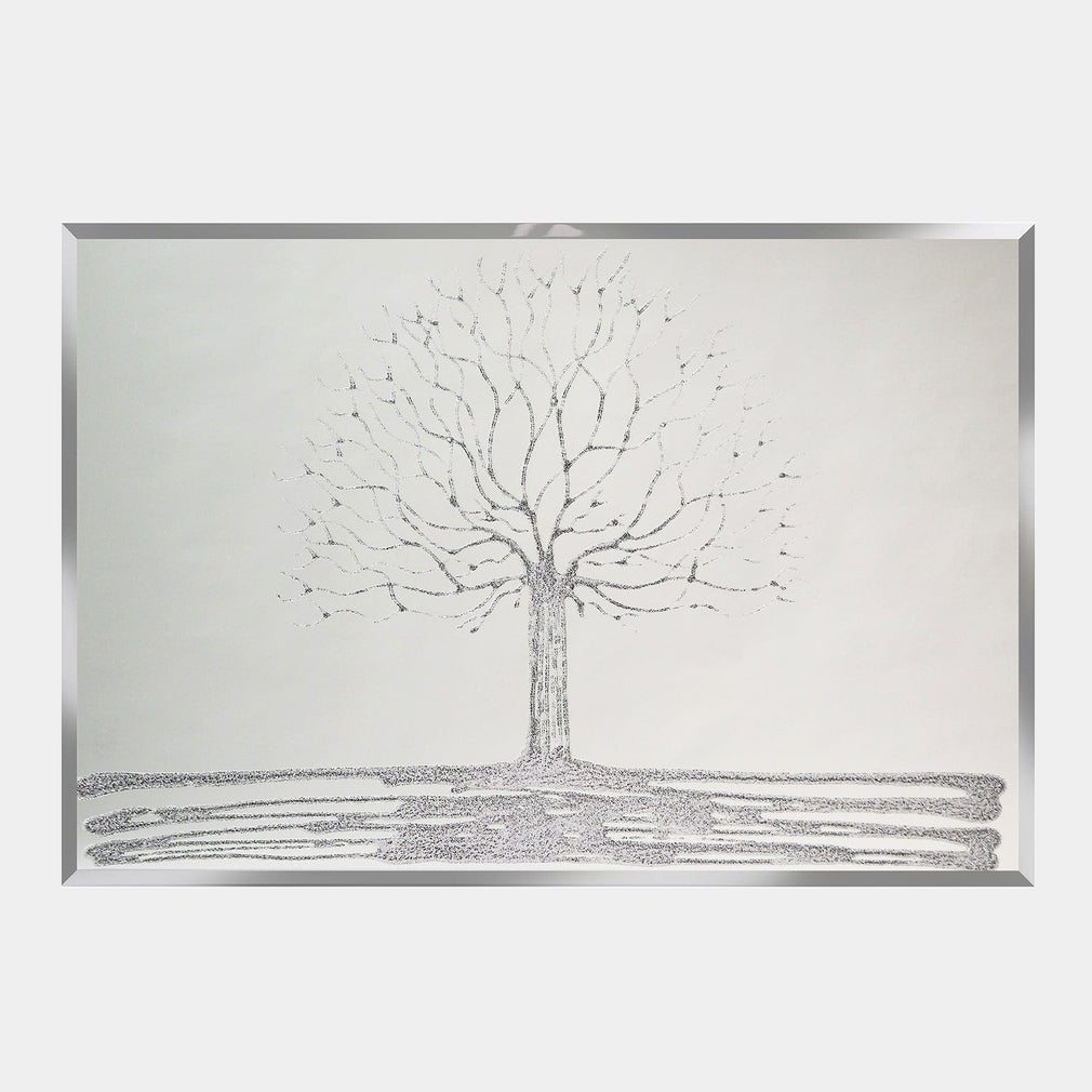 Silver Glitter Tree 102x77cm (WG)