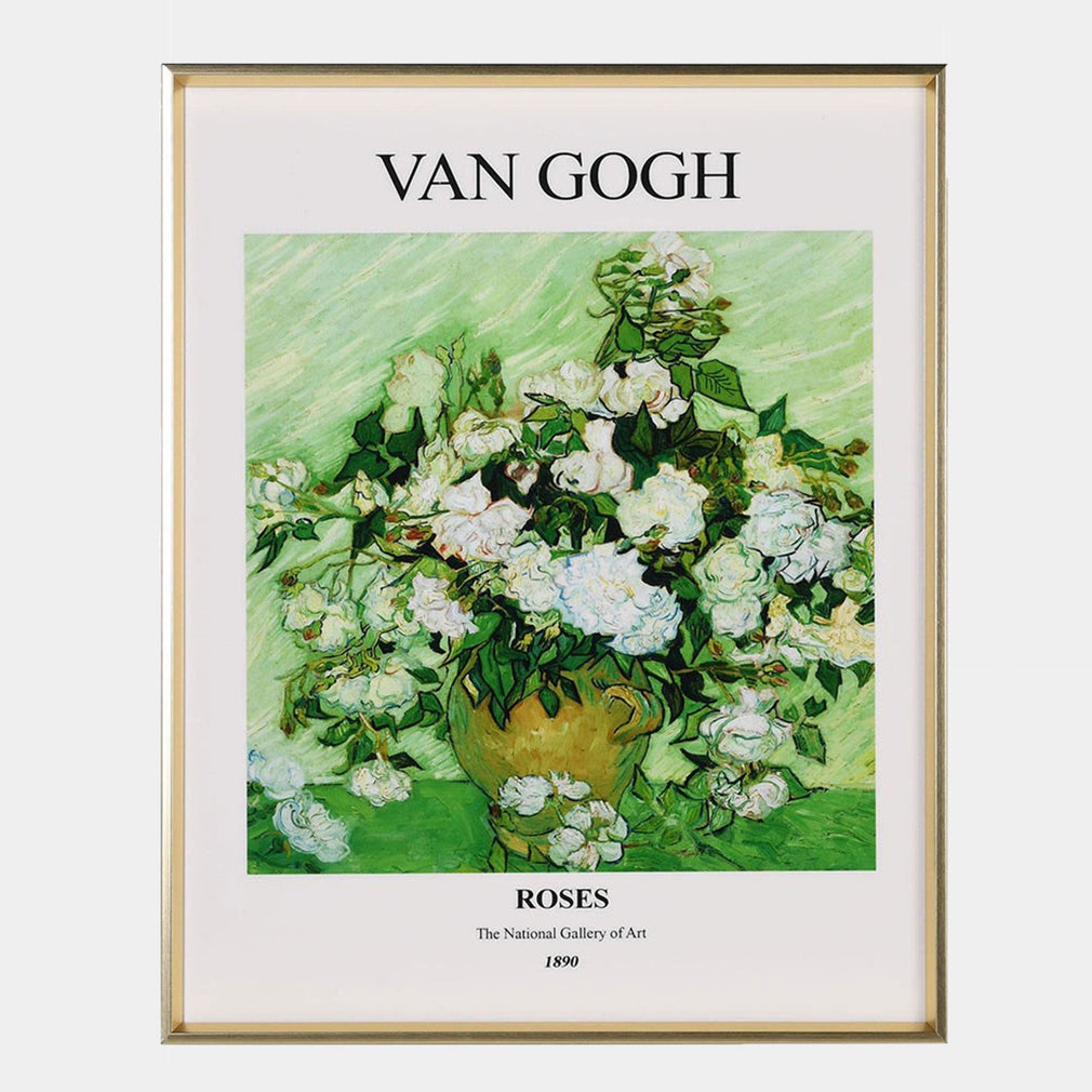 Vincent Van Gogh Roses - Framed Wall Art Print