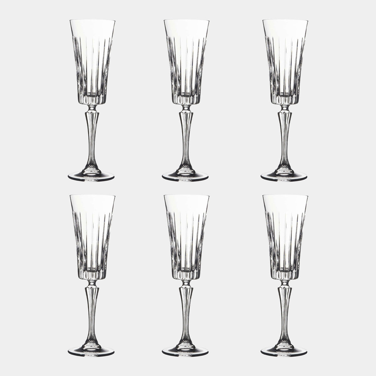 RCR Crystal Timeless - Champagne Glasses, Set Of 6