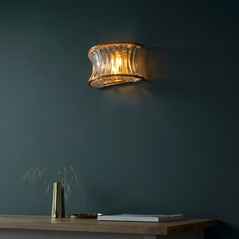 Lola Crystal Wall Light Gold