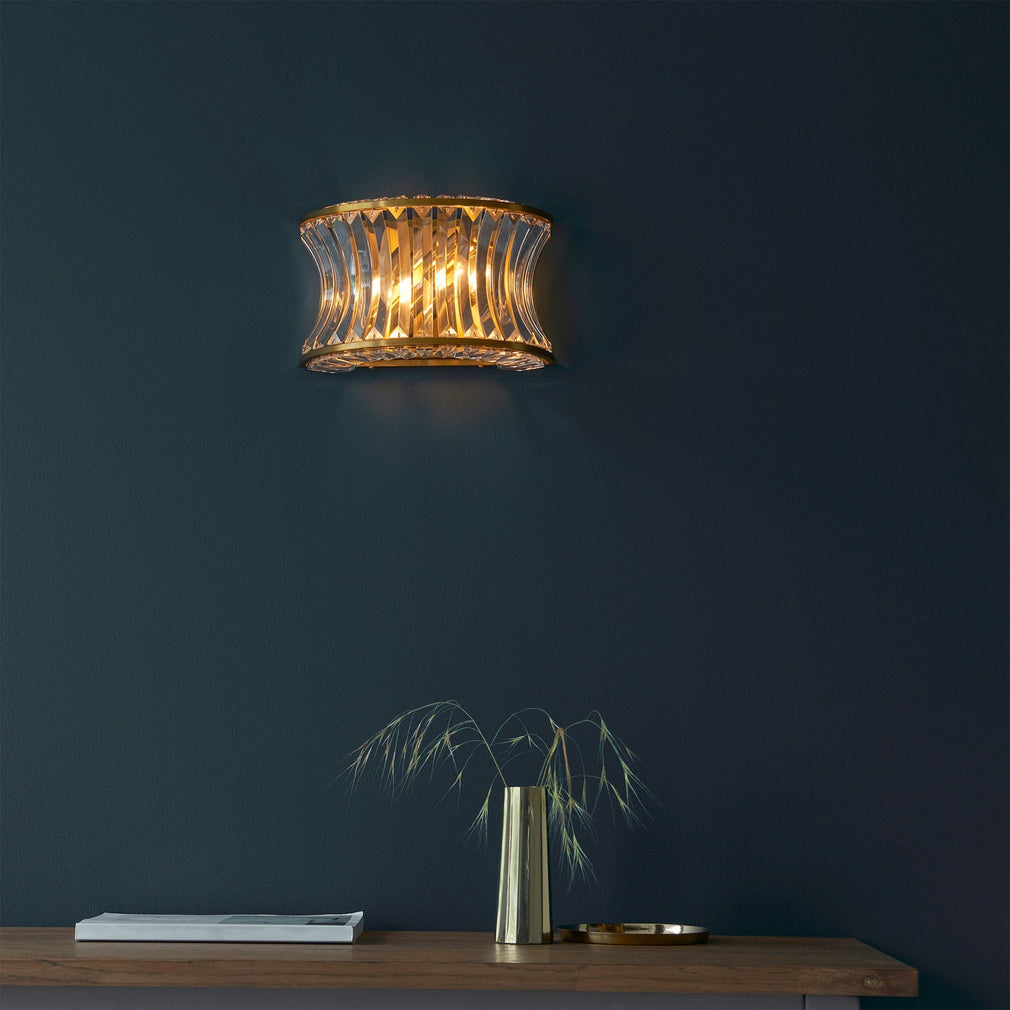 Lola Crystal Wall Light Gold