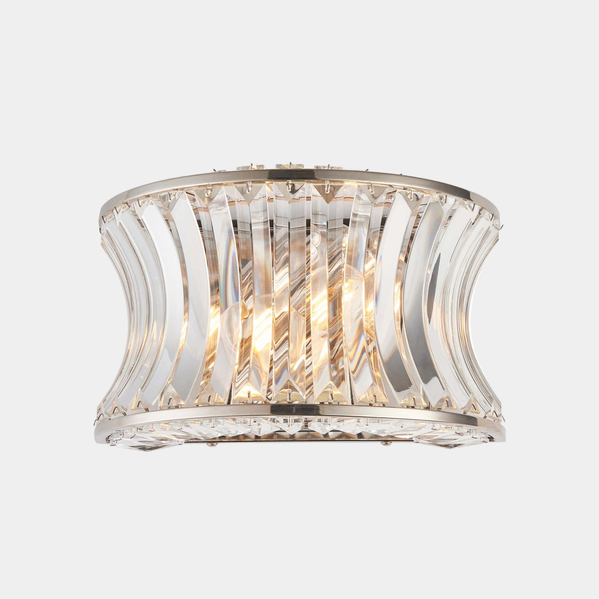 Curve Crystal Wall Light Silver