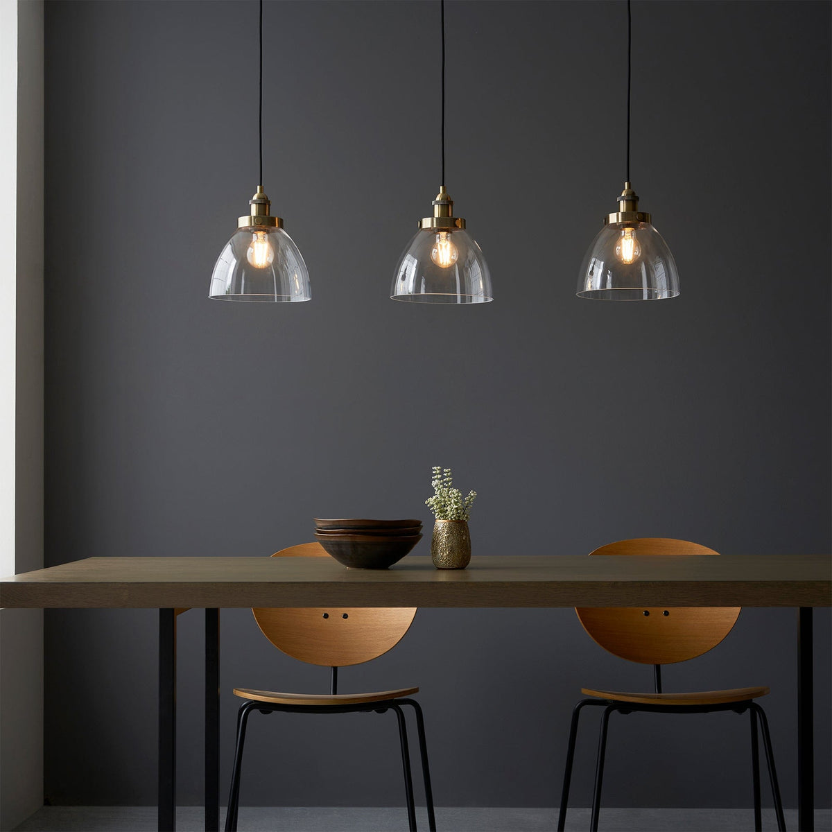 Greta Brass - 3 Light Bar Pendant
