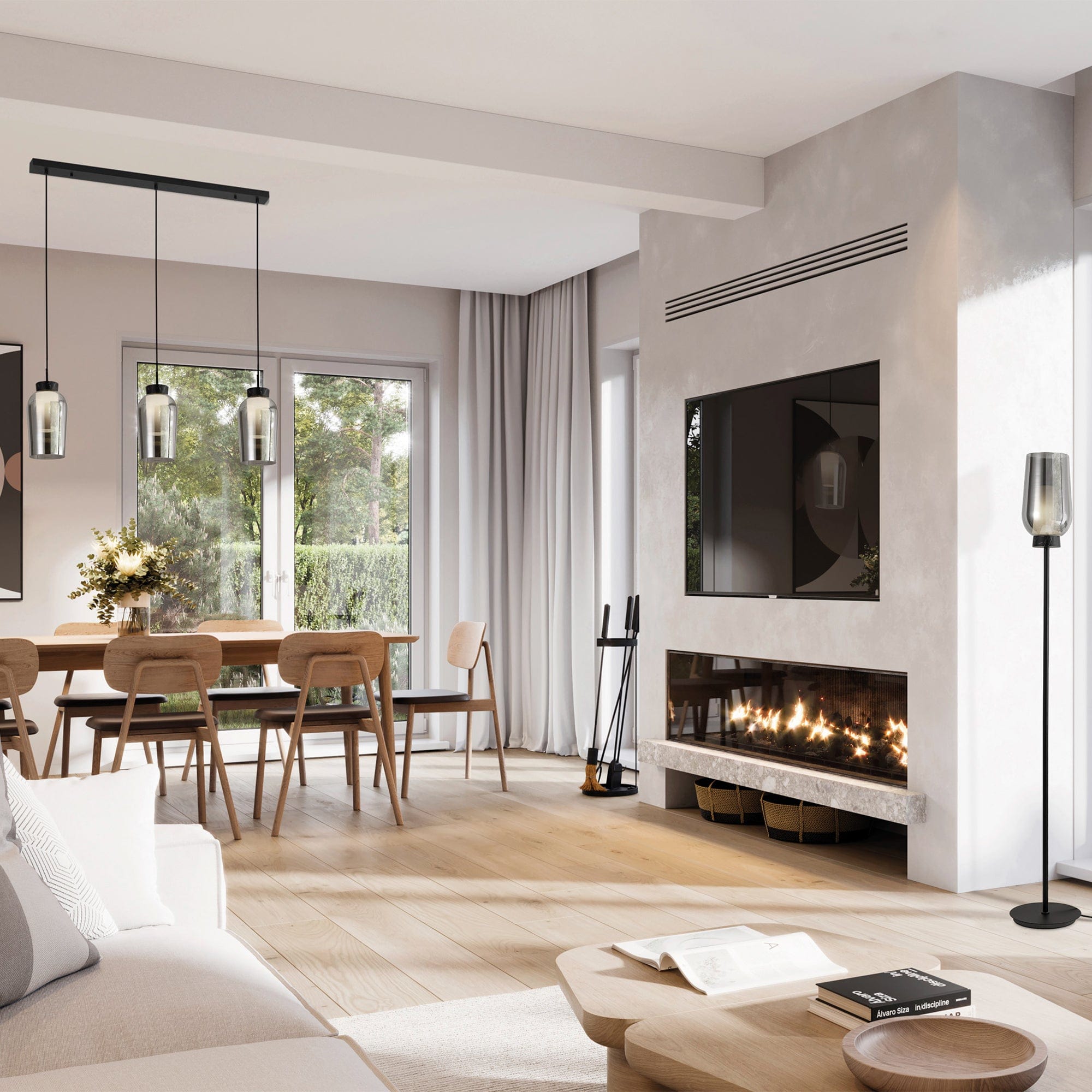 Zhuri - Glass Bar Ceiling Pendant