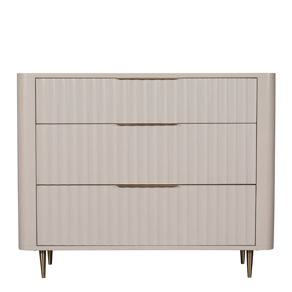 Lille - 3 Drawer Chest High Gloss Finish