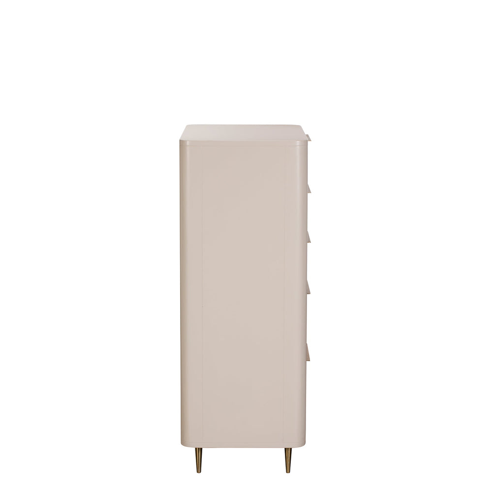 Lille - 5 Drawer Tall Chest High Gloss Finish