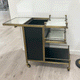 Eiffel Trolley - Brushed Brass/Black Oak Veneer Finish