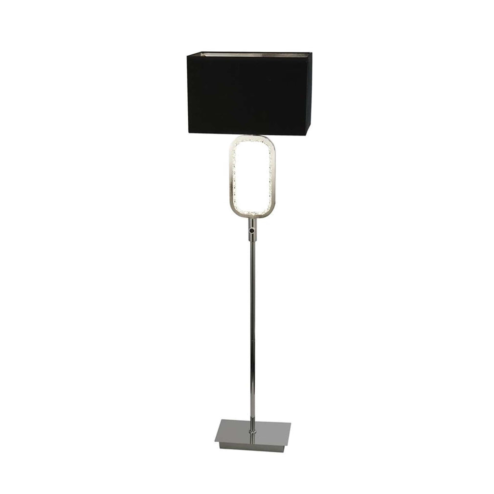 Aural Black Crystal Floor Lamp