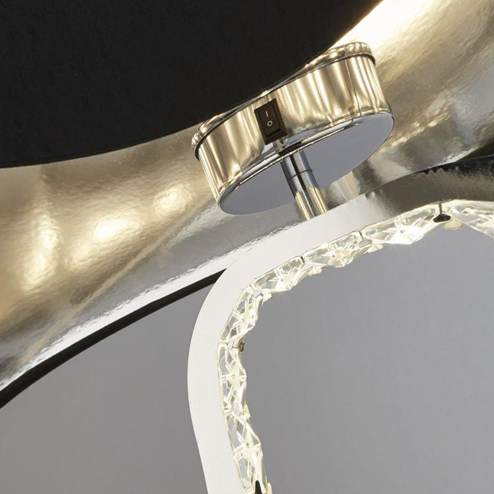 Aural Black Crystal Floor Lamp