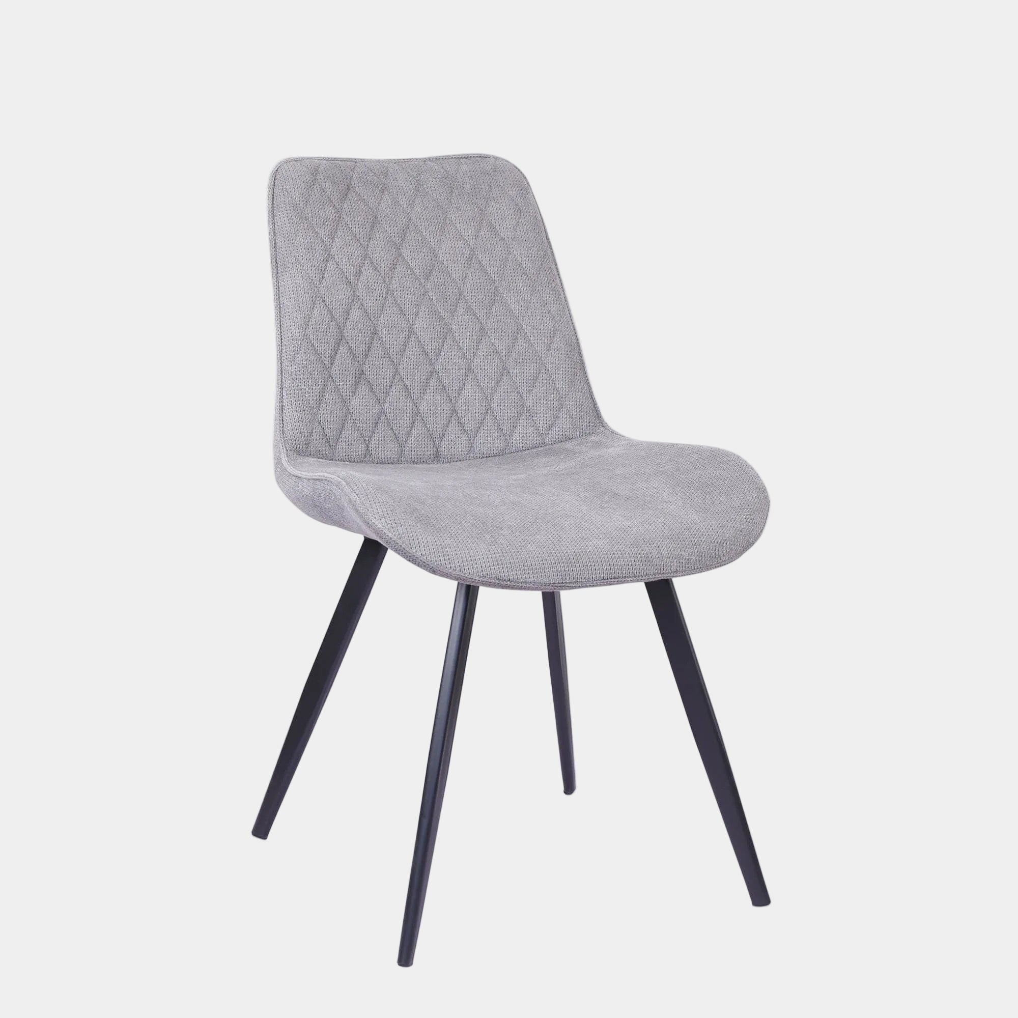 160cm Dining Table White Gloss Sintered Stone & 4 Dining Chairs In Dark Grey Fabric