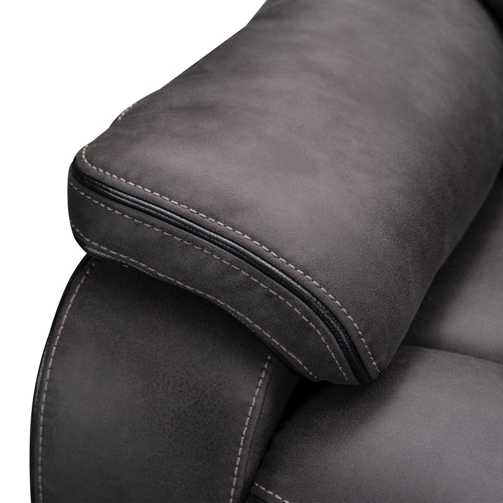 2  Seat Loveseat Power Recliner & Headrest In Fabric 27514+2193PU5W With USB Buttons