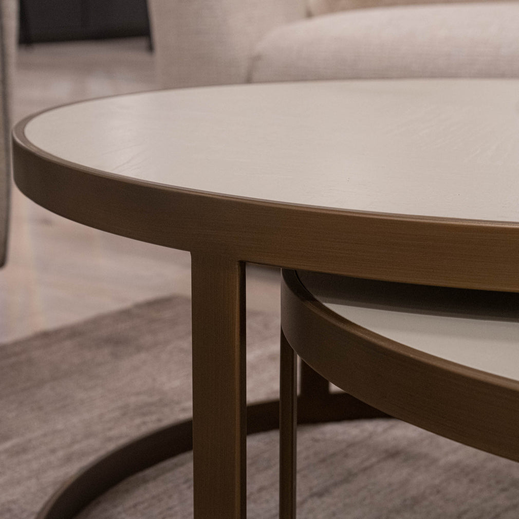 Mirabel - Oak Coffee Tables, Set Of 2 - Item as Pictured