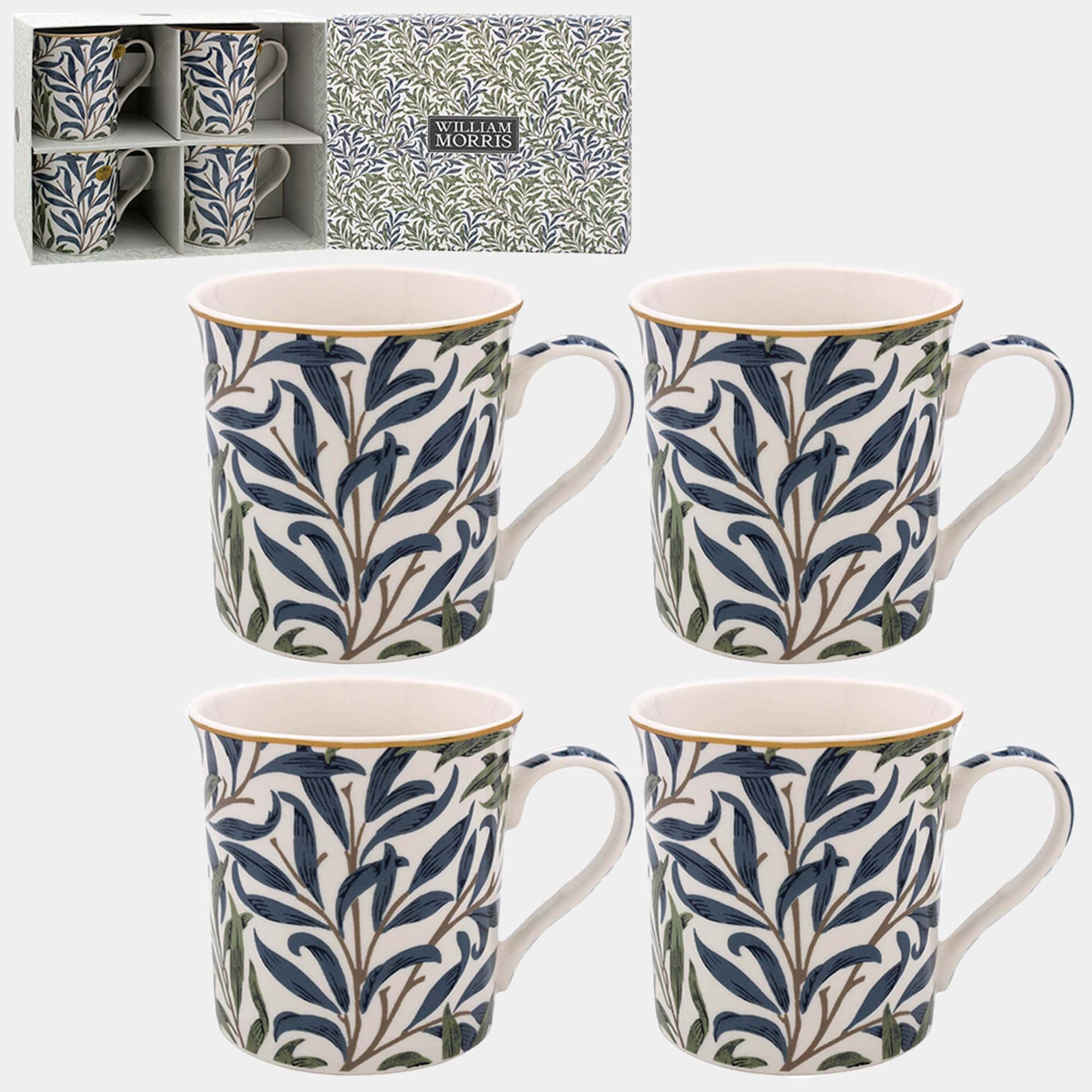 William Morris - Set of 4 Willow Bough Mugs