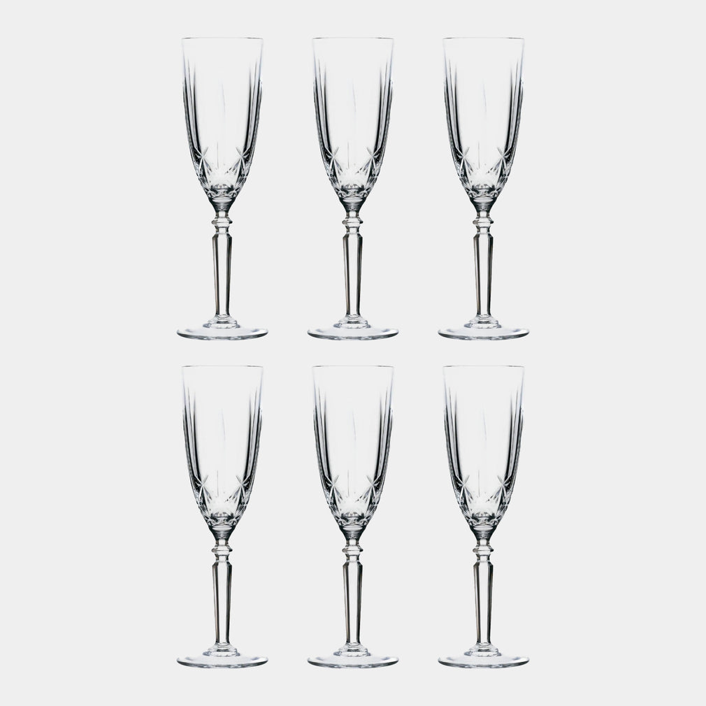 RCR Crystal Orchestra - Champagne Flutes, Set of 6