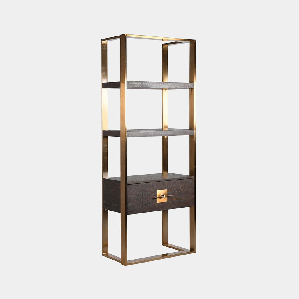 Regent Shelving Unit Dark Ash Veneer & Frame