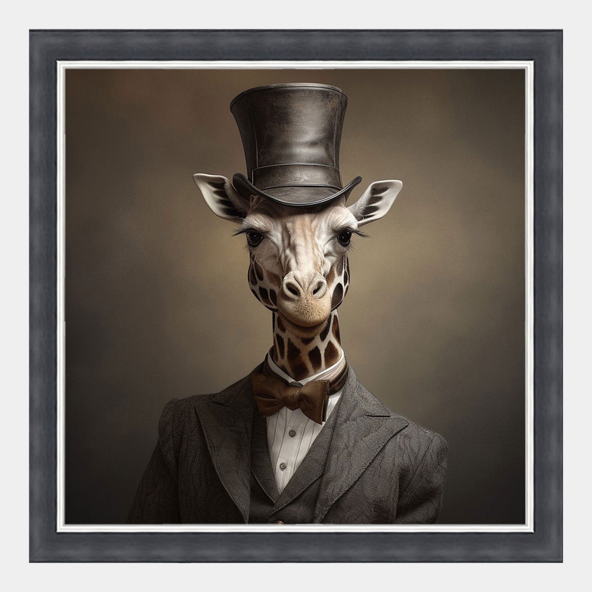 Dressed Up Male Giraffe - Framed Wall Art Print