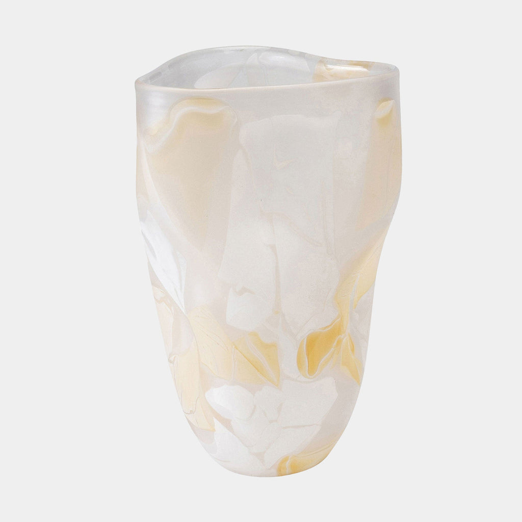 Galicia - Glass Vase, Beige