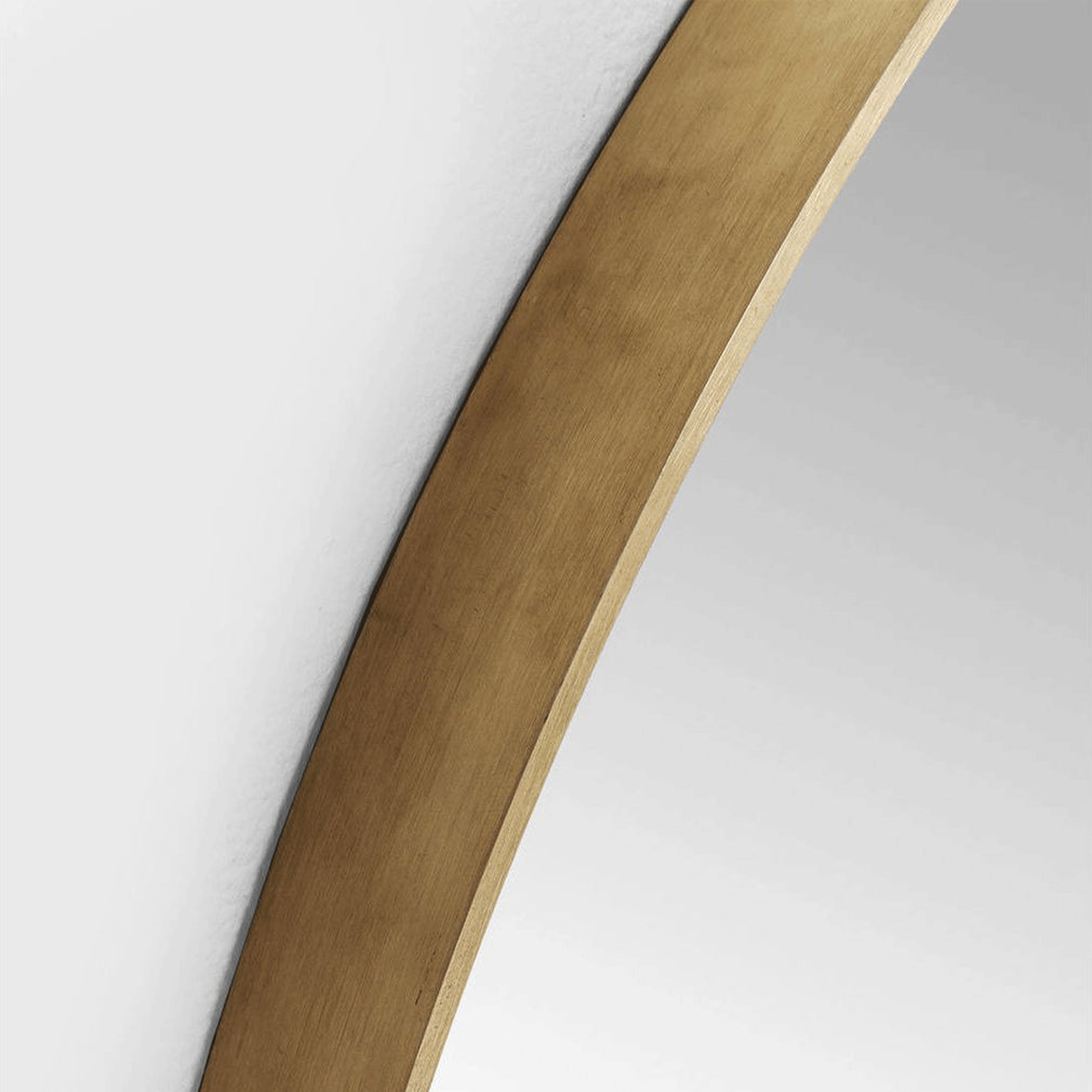 Coin Curve Round Mirror Brass 100cm (WG)