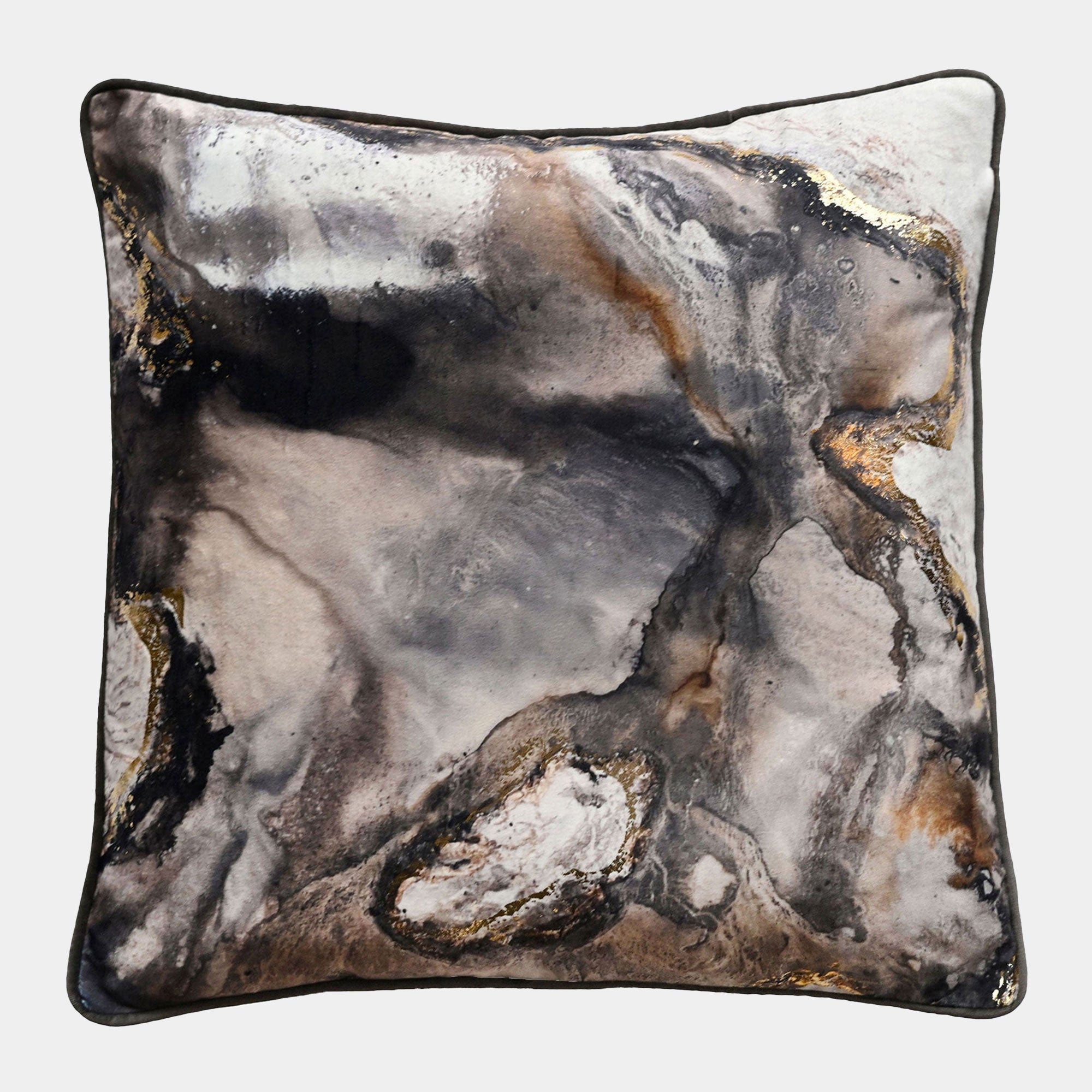 Sion - Grey Gold Cushion 45x45cm