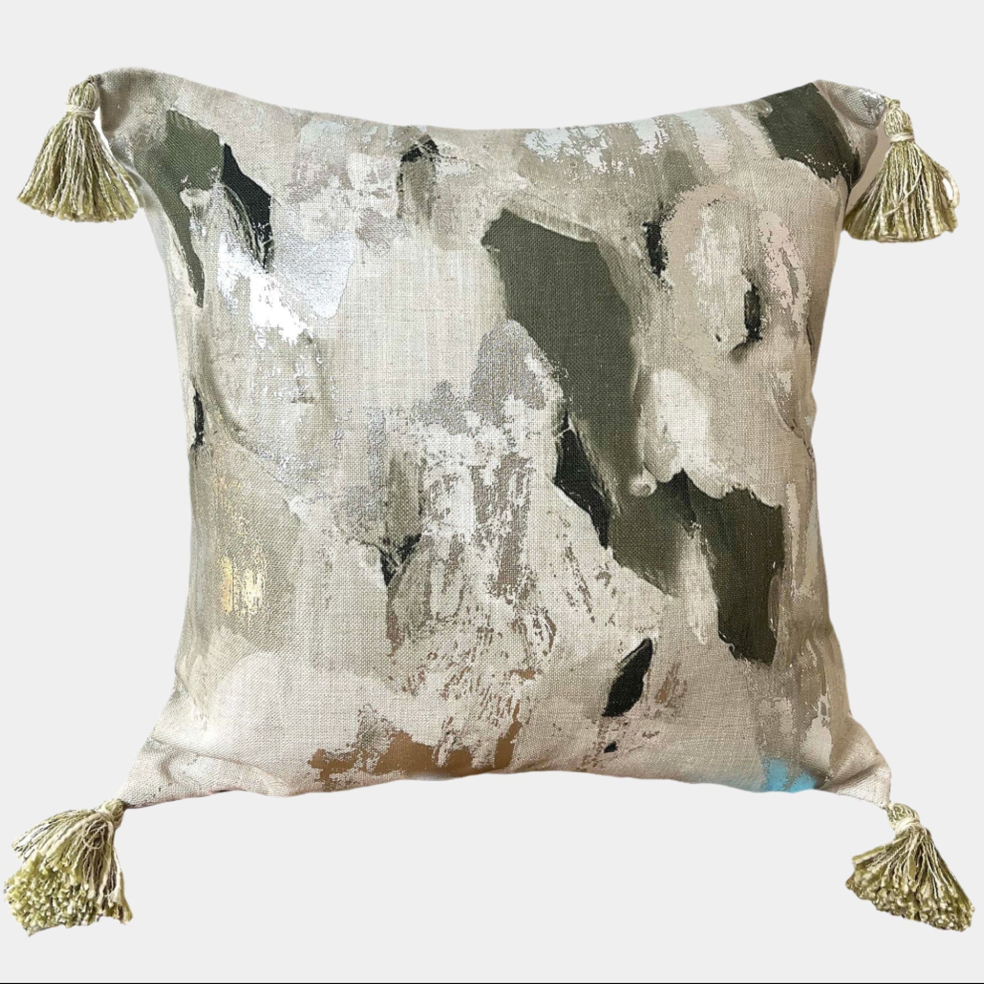 Abstract - Metallic Green Cushion 45x45cm