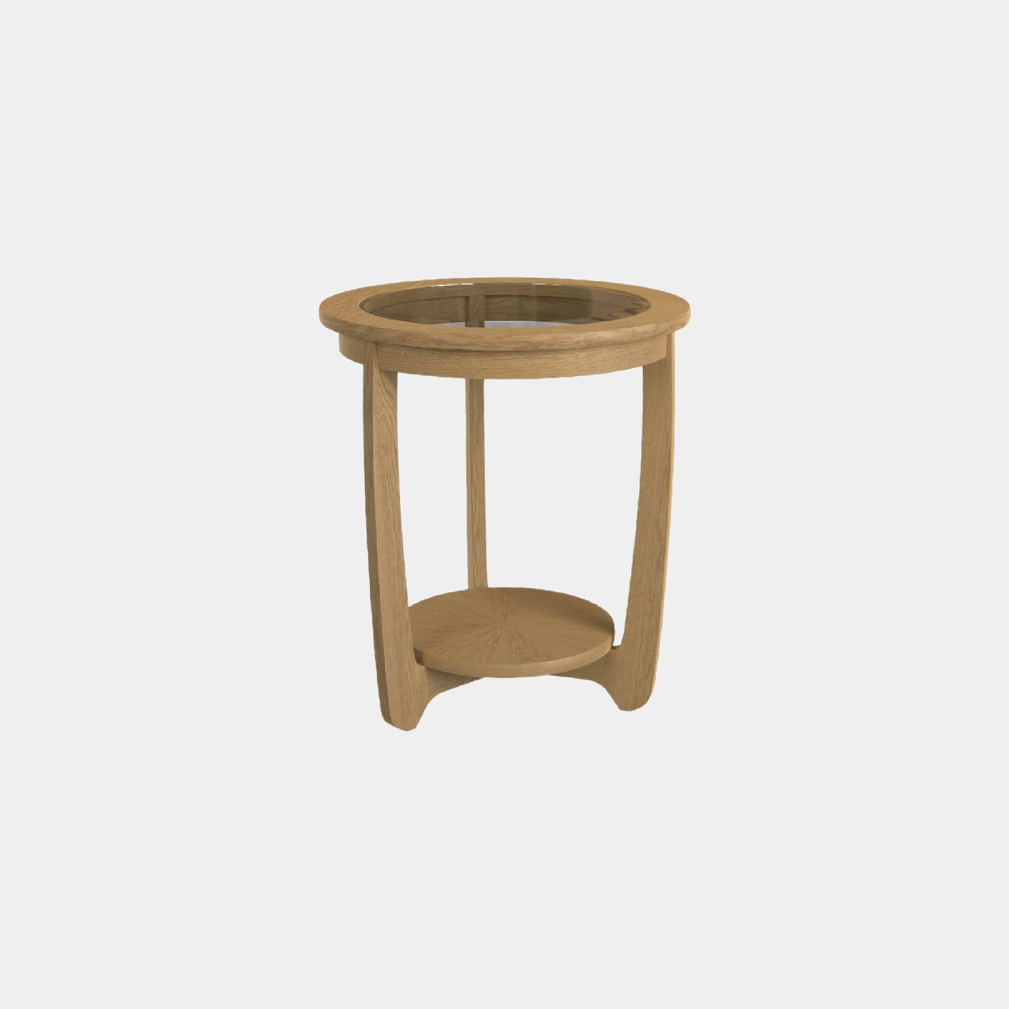 Lamp Table With Glass Top
