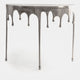 Samana Oval Aluminium Console Table in Nickel (WG)