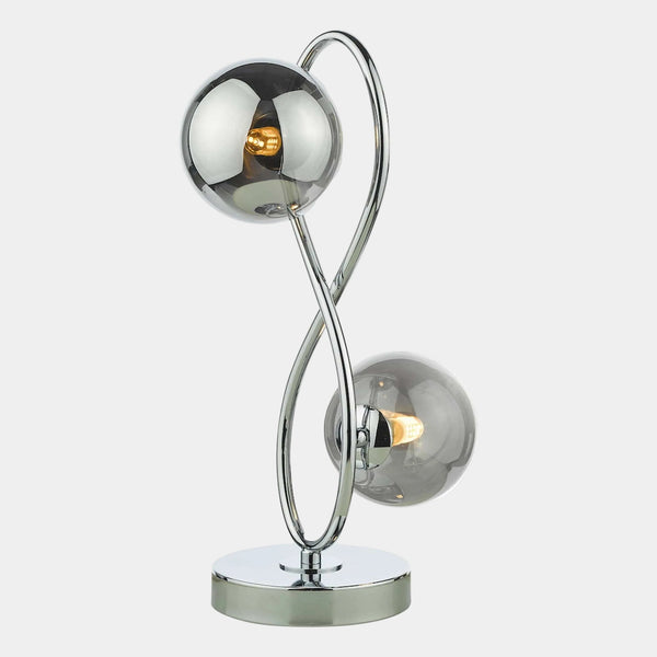 Santorini - Polished Chrome 2 Light Table Lamp | Lowest Price