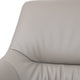 Swivel Dining Chair In Taupe PU With Black Metal Base