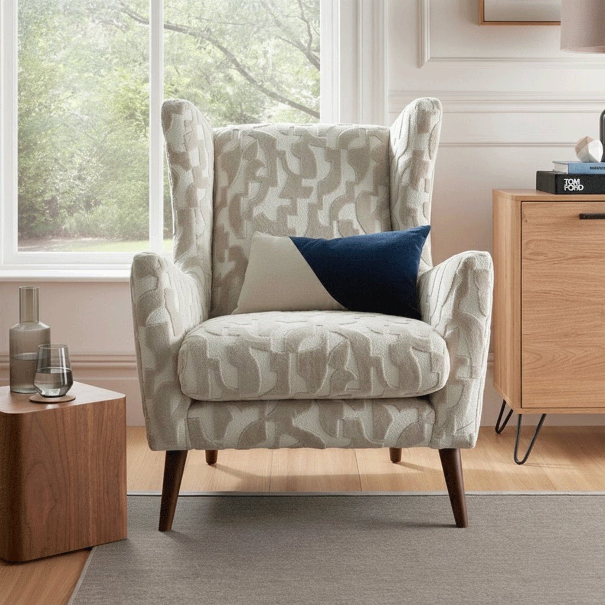 Accent Chair In Fabric Pattern