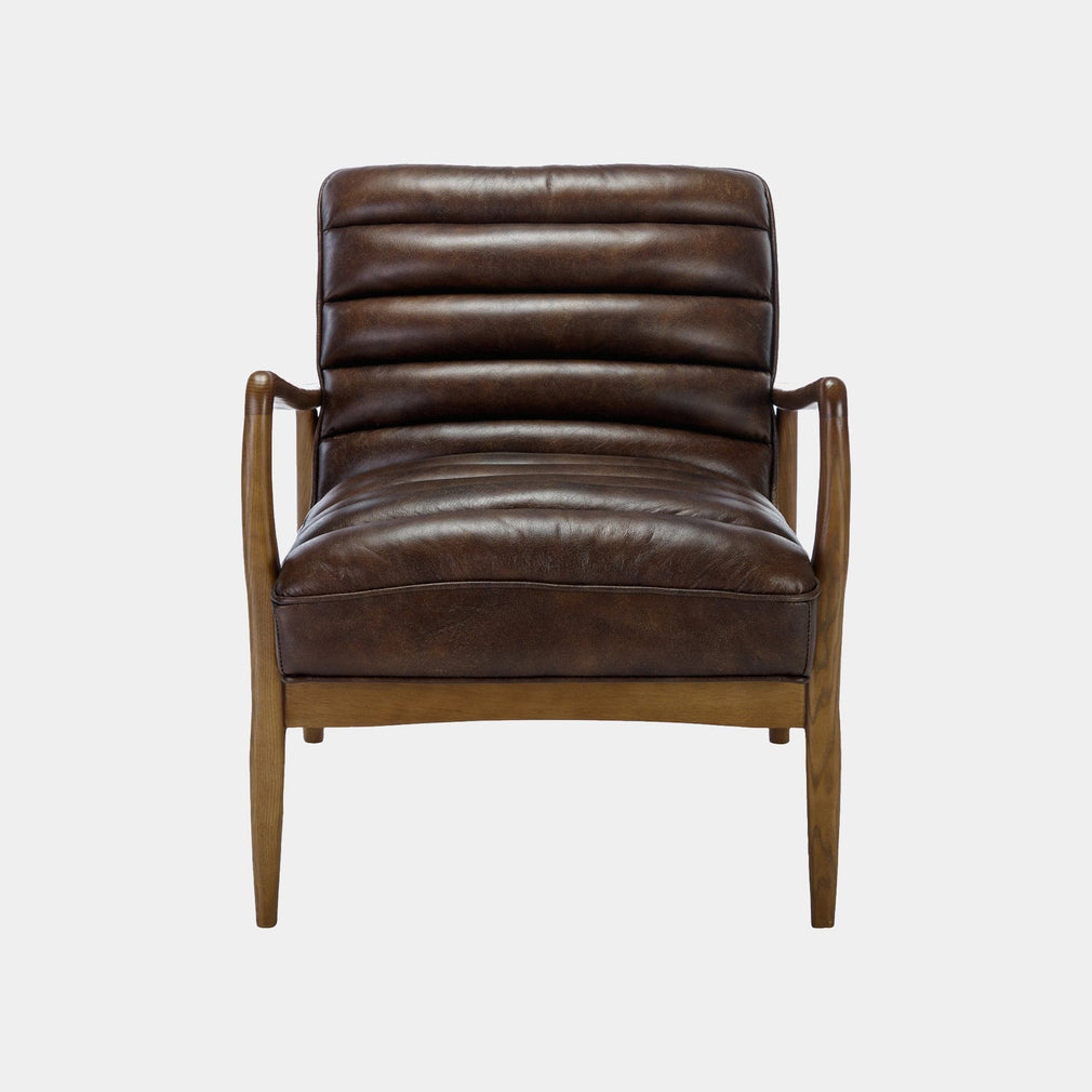 Charlotte - Accent Chair In Leather Vintage Brown
