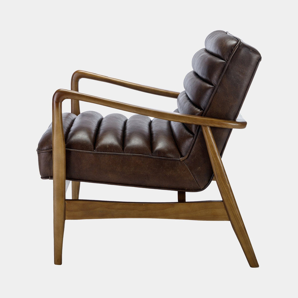 Charlotte - Accent Chair In Leather Vintage Brown