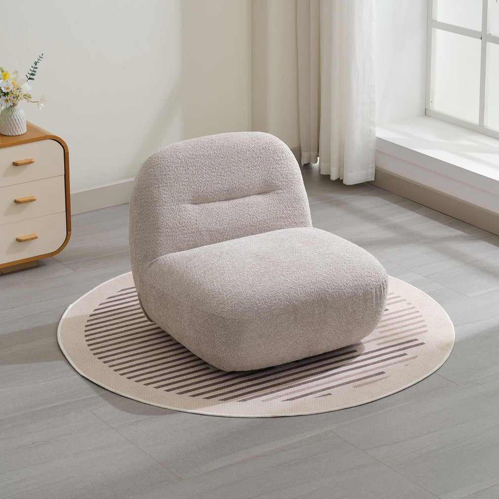 Amelia - Swivel Accent Chair In Fabric Oyster