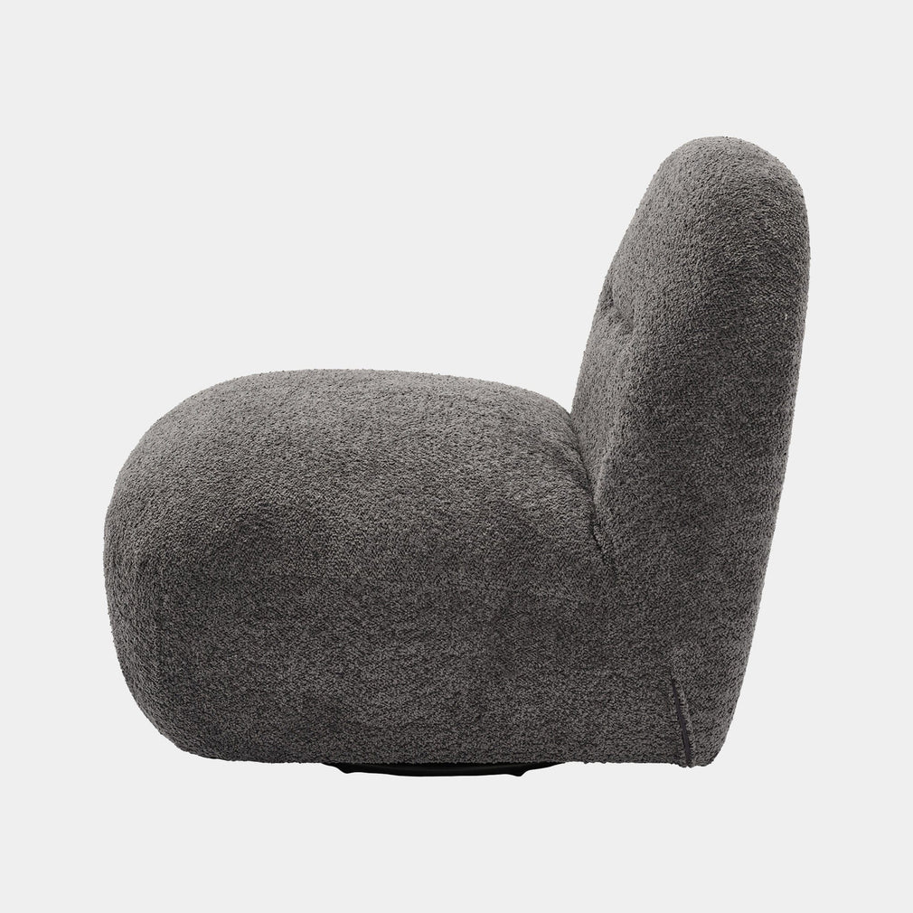 Amelia - Swivel Accent Chair In Fabric Shadow