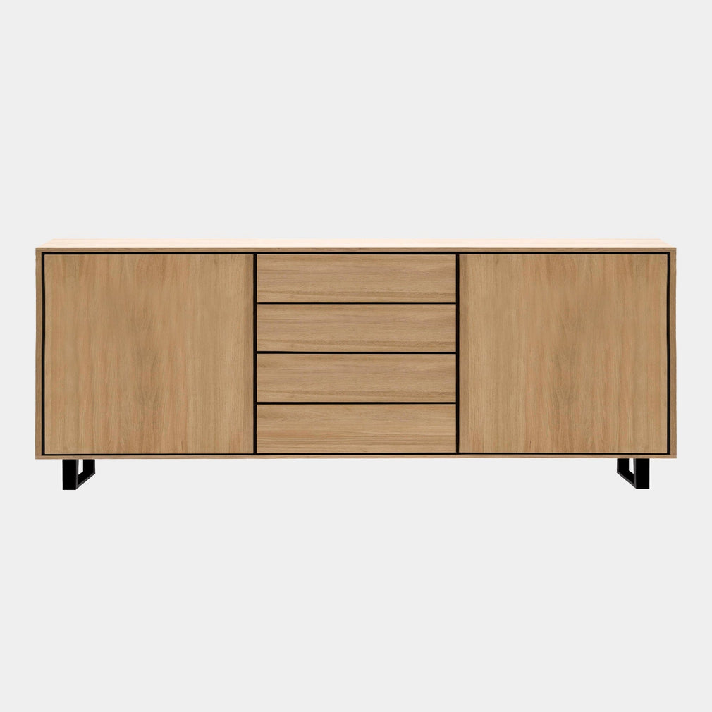2 Door/4 Drawer Sideboard With Black Steel Leg 8