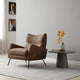 Accent Chair In Leather Effect PU Achilles Brown