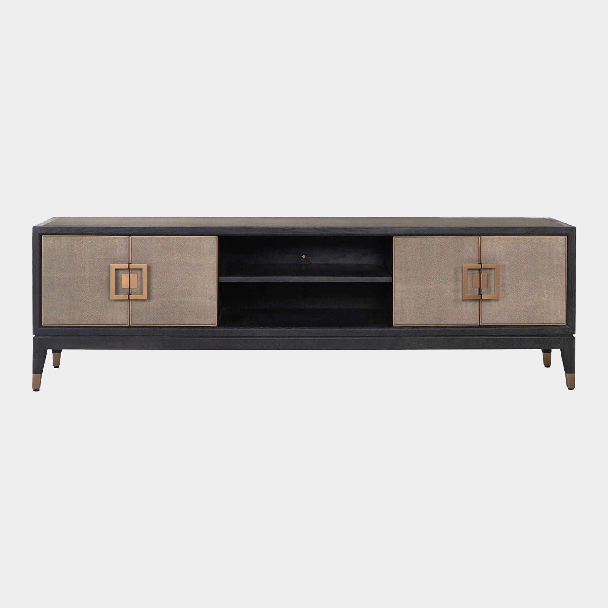 Ridgeville - Shagreen TV Unit, Oak Legs