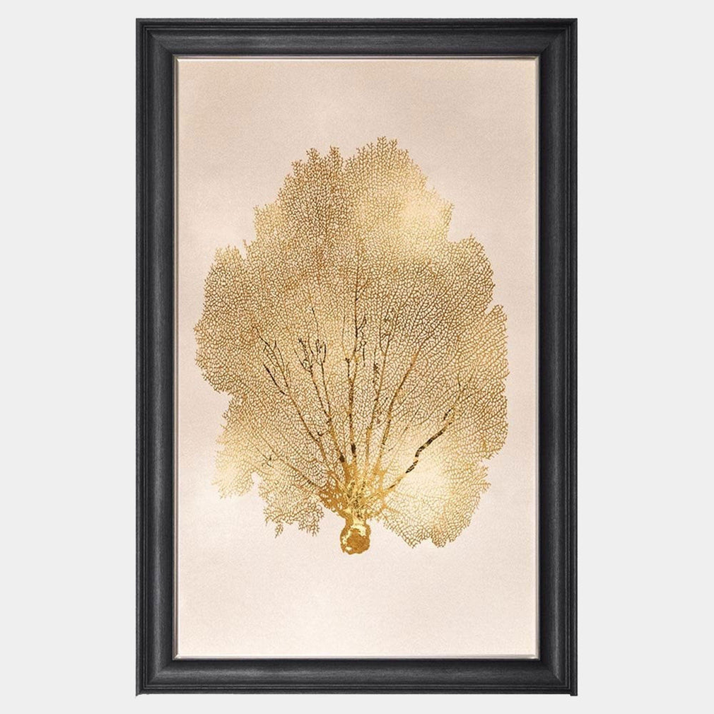 Honey Gold Leaf Tree - Framed Wall Art Print