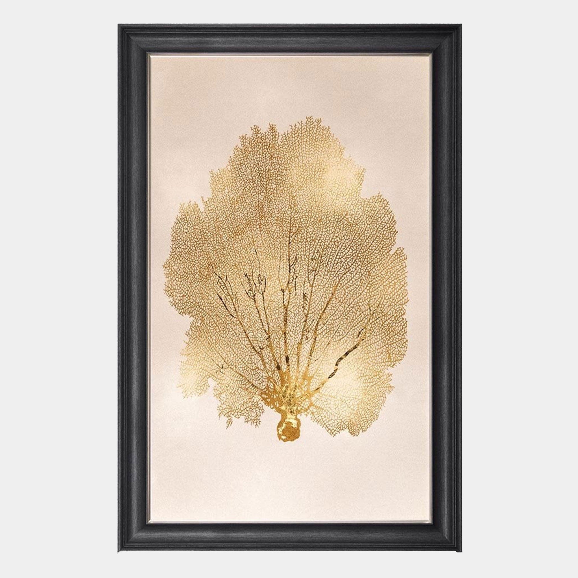 Honey Gold Leaf Tree - Framed Wall Art Print