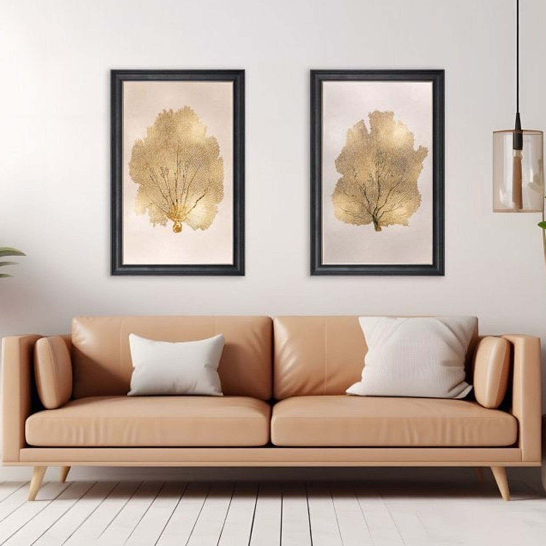 Fortune Gold Leaf Tree - Framed Wall Art Print